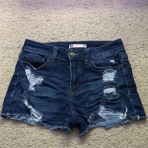 SO Blue Jean Shorts Distressed High-Waisted